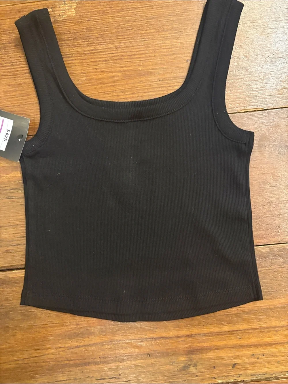art class Black strawberry Print Tee & Black Tank Top Set
